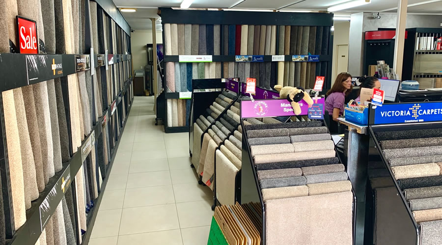 Store view of carpet range