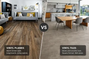 Read more about the article Vinyl Planks vs Vinyl Tiles: How to Choose the Right Vinyl Flooring